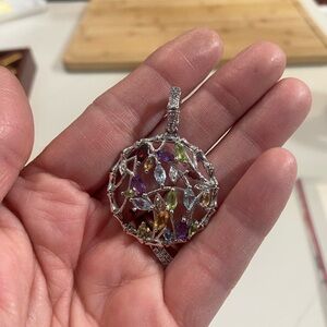 Ross-Simons Silver Multicolor Gemstone Pendant